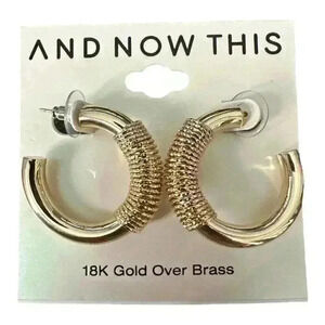 And Now This Gold Plated C Hoop Earrings‎